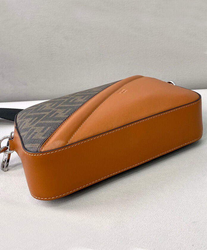 Fendi Camera Case Fabric Bag 7M0286 Coffee/Apricot